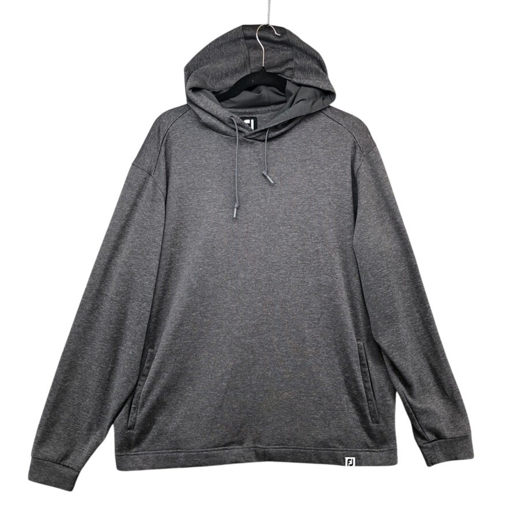 FootJoy Hoodie Mens Large Charcoal Gray Performance Pullover Golf 25261